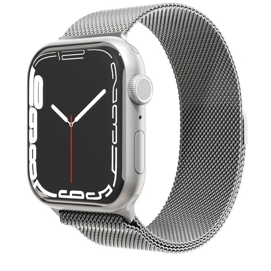 Ремешок VLP Milanese Band из нержавеющей стали для Apple Watch 38 / 40 / 41 мм — серебряный