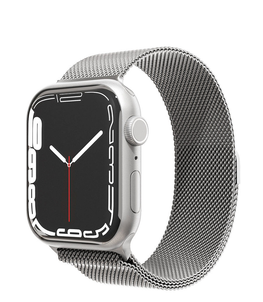 Ремешок VLP Milanese Band из нержавеющей стали для Apple Watch 42 / 44 / 45 мм — серебряный