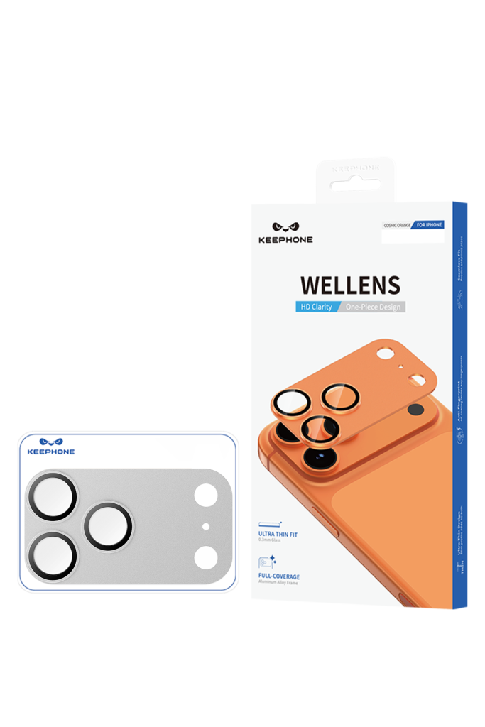 Защита блока камер KEEPHONE WELLENS для iPhone 18 Pro KP-SL027 — серебристый