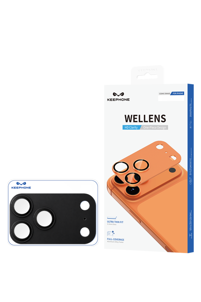 Защита блока камер KEEPHONE WELLENS для iPhone 18 Pro KP-SL027 — чёрный