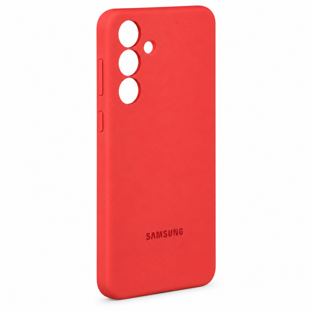 Чехол Silicone Case для Samsung Galaxy S25 — красный, MagSafe