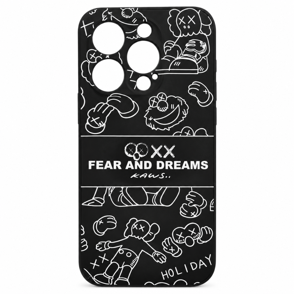 Чехол LUXO для iPhone 15 Pro — Fear and Dreams, чёрный
